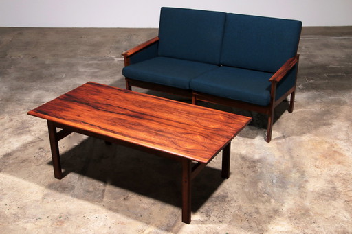 Capella Bench And Table From Illum Wikkelsø For Niels Eilersen, 1960s