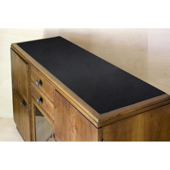 Image 1 of Vintage art deco chest of drawers in solid walnut, Italy 1930