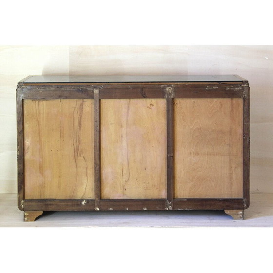 Image 1 of Vintage art deco chest of drawers in solid walnut, Italy 1930