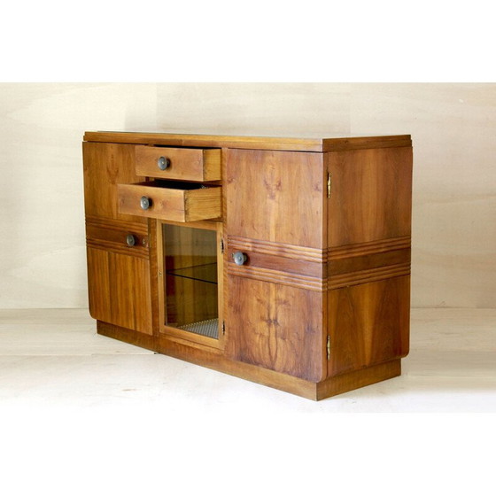 Image 1 of Vintage art deco chest of drawers in solid walnut, Italy 1930