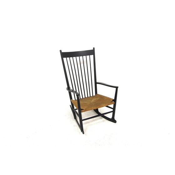 Image 1 of Vintage J16 beech rocking chair by Hans Wegner for Möbler F. D. B., Denmark 1960