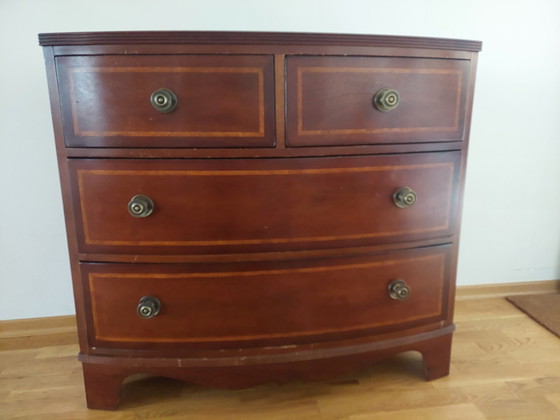 Image 1 of Mahogany wood chest of drawers