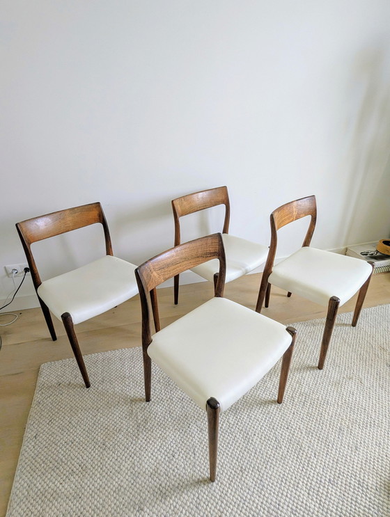 Image 1 of 4x Niels O Moller Reupholstered Dining Chairs