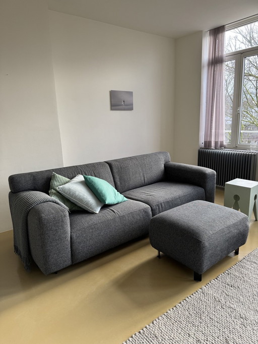 Montel Multi Plus 3-Seater Sofa With Hocker