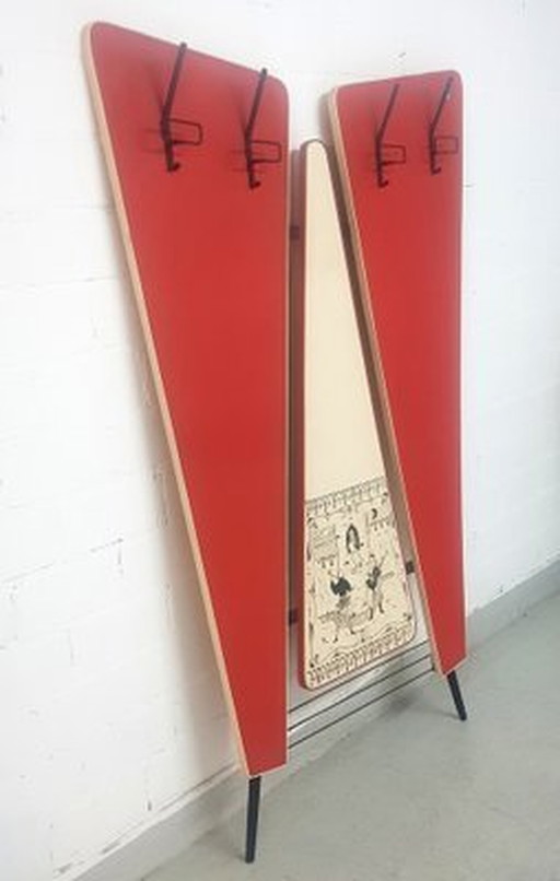 Italian Coat Rack With Romeo & Juliet Picture, 1950S