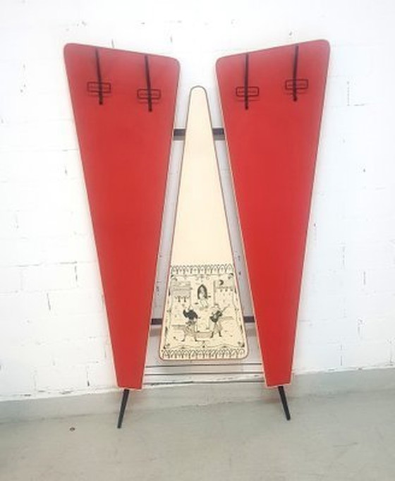 Image 1 of Italian Coat Rack With Romeo & Juliet Picture, 1950S