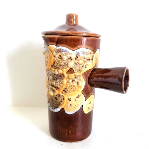 Vintage Ceramic Coffee Set Fat Lava 1960