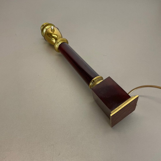 Image 1 of Lampada da tavolo vintage Catalina in ottone rosso, Italia anni '60