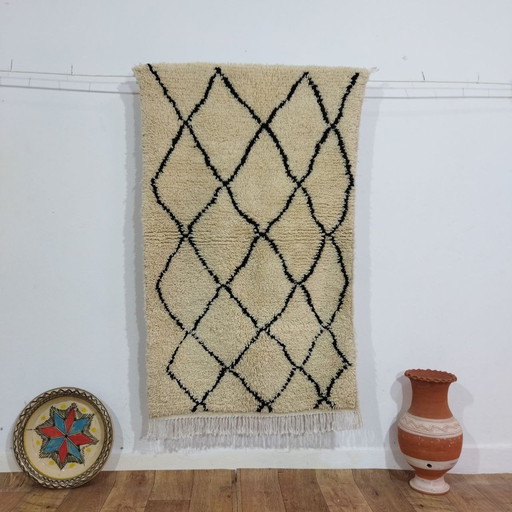 Small Moroccan Berber Wool Carpet - Kleiner Marokkanischer Berber Wollteppich