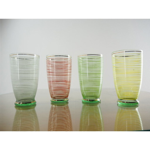 Vaso in vetro vintage di Bruxelles del 1960