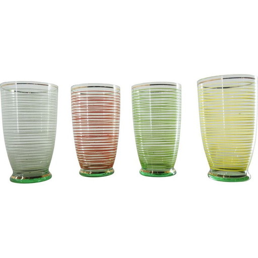 Vaso in vetro vintage di Bruxelles del 1960