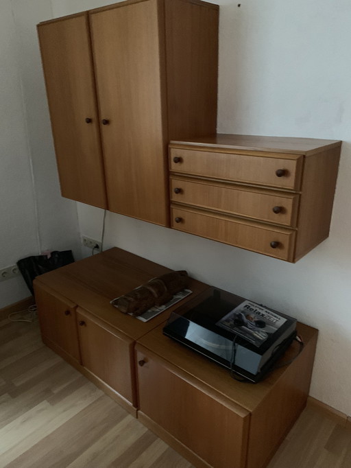 Teak panels living room/dining room