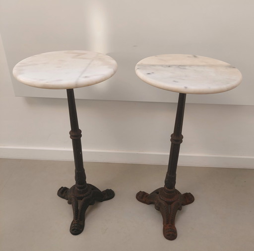 2 Pieces Antique French Pedestal Tables