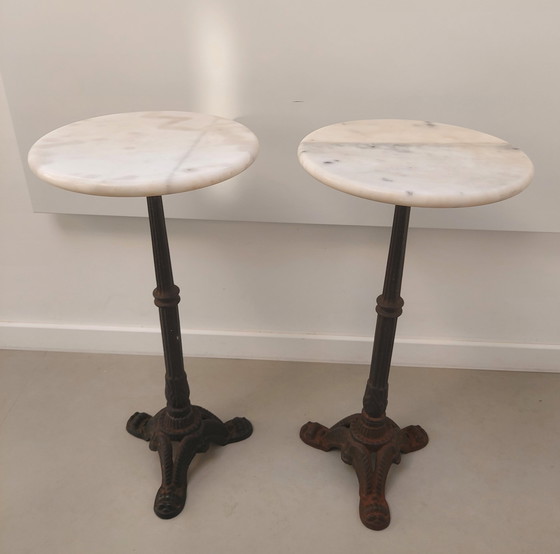 Image 1 of 2 Pieces Antique French Pedestal Tables