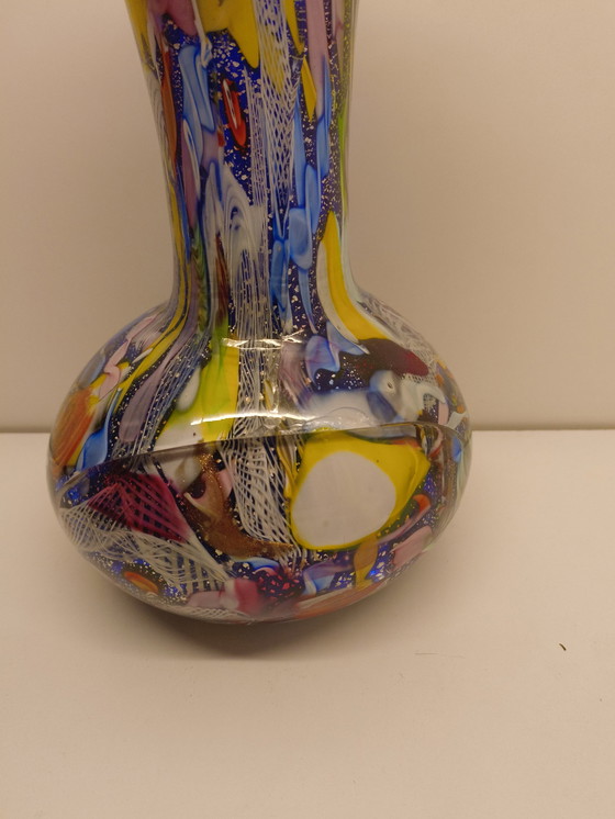 Image 1 of Vase Fratelli Toso Murano Glass Mid - Century 1950s