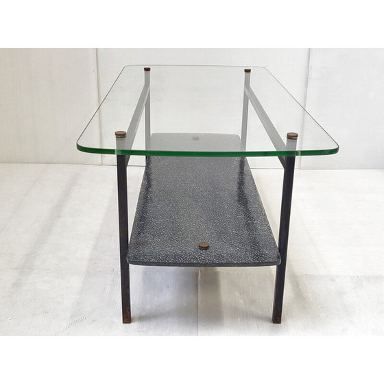 Image 1 of Vintage glass coffee table, 1950