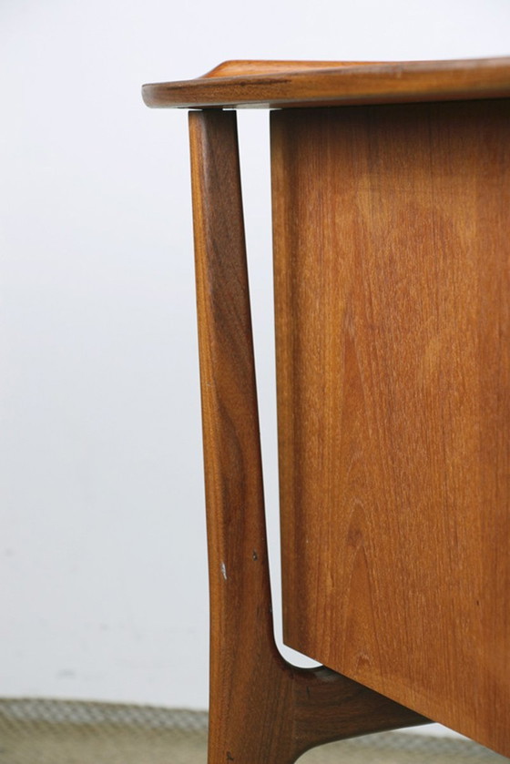 Image 1 of Large Danish Teak Desk, Double-Sided, By Svend Aage Madsen For H. P Hansen 1960.