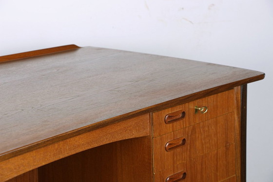 Image 1 of Large Danish Teak Desk, Double-Sided, By Svend Aage Madsen For H. P Hansen 1960.