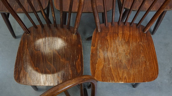 Image 1 of 10 X Vintage Wooden Bars Chair