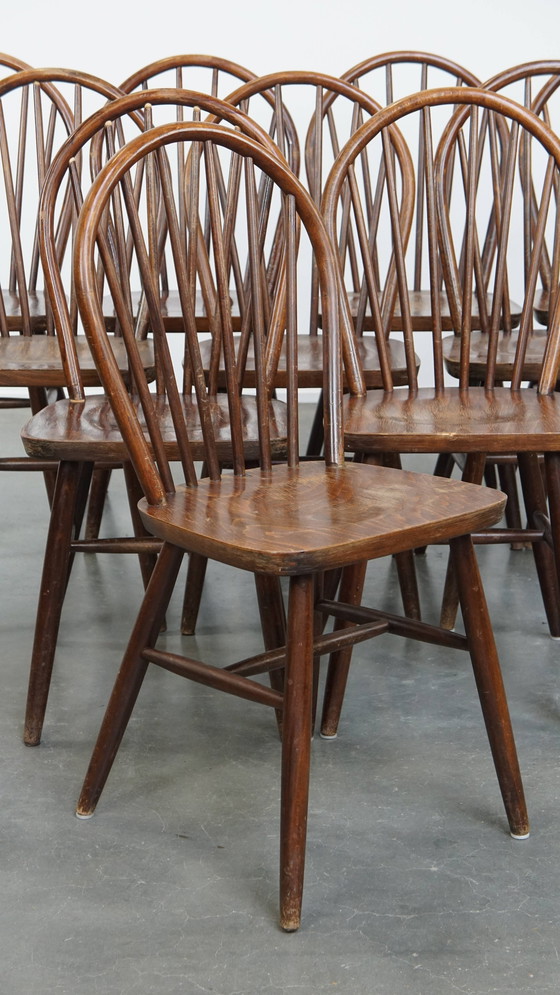 Image 1 of 10 X Vintage Wooden Bars Chair