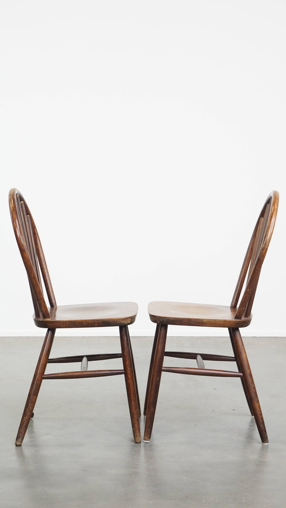 Image 1 of 10 X Vintage Wooden Bars Chair