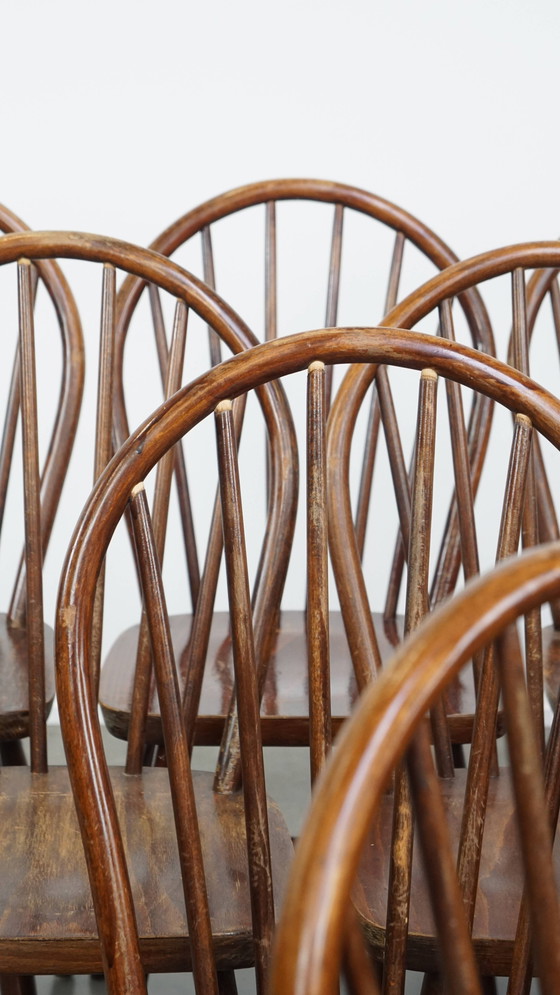 Image 1 of 10 X Vintage Wooden Bars Chair