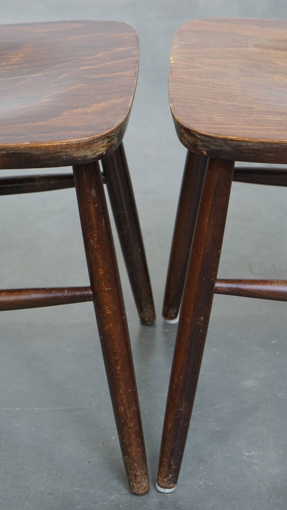 Image 1 of 10 X Vintage Wooden Bars Chair