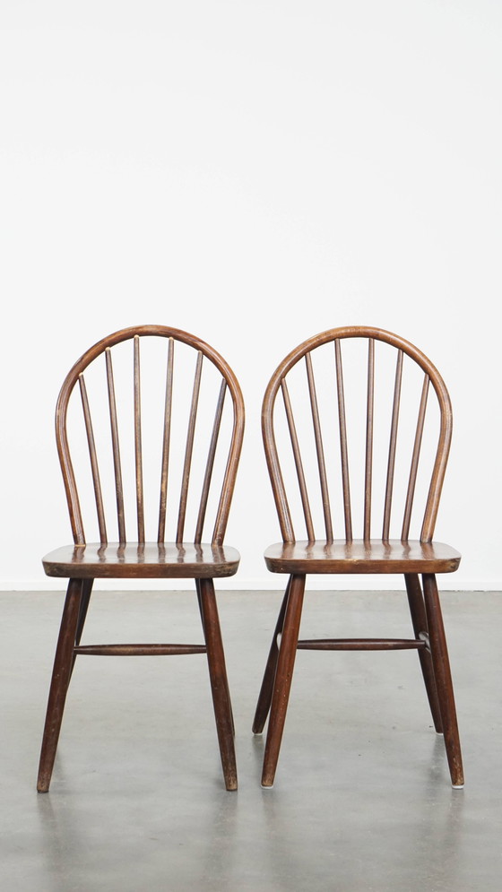 Image 1 of 10 X Vintage Wooden Bars Chair