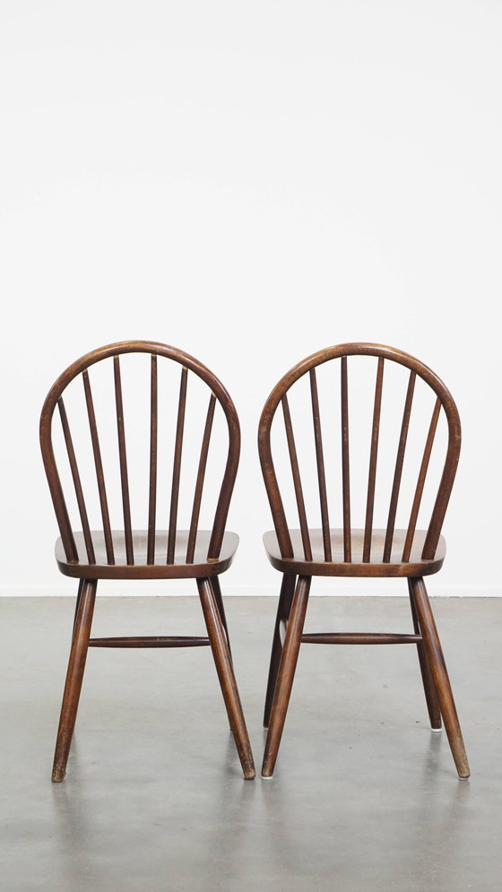 Image 1 of 10 X Vintage Wooden Bars Chair