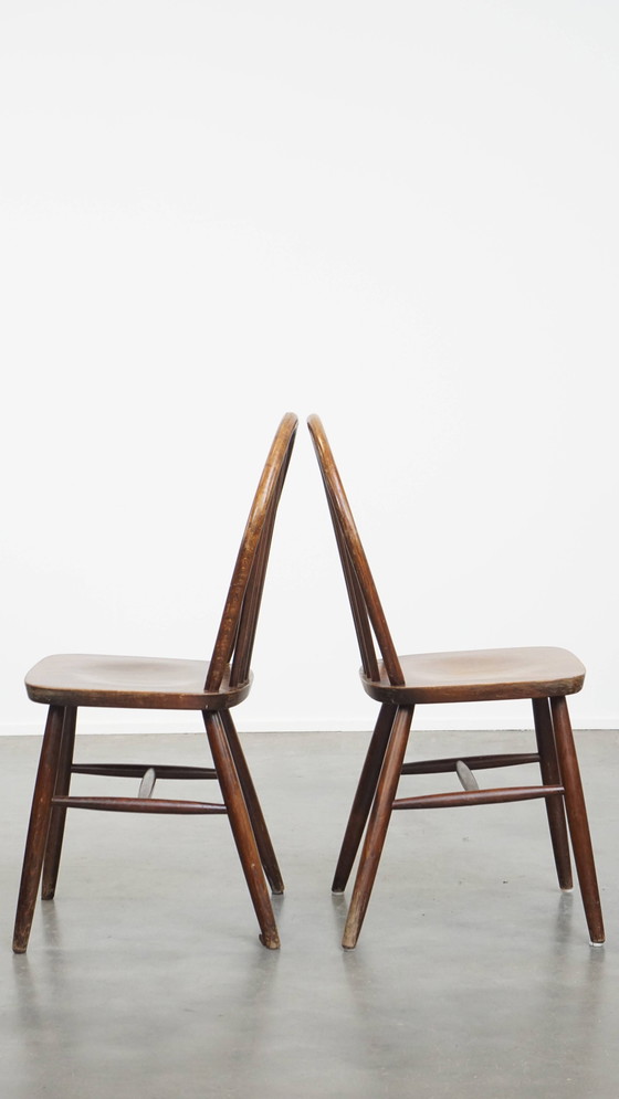 Image 1 of 10 X Vintage Wooden Bars Chair