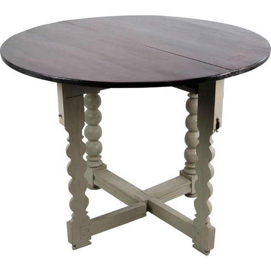 Image 1 of Vintage folding Danish dining table, 1780s