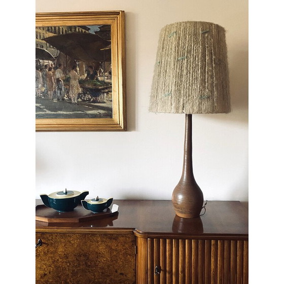 Image 1 of Mid-century earthenware table lamp, France 1950s