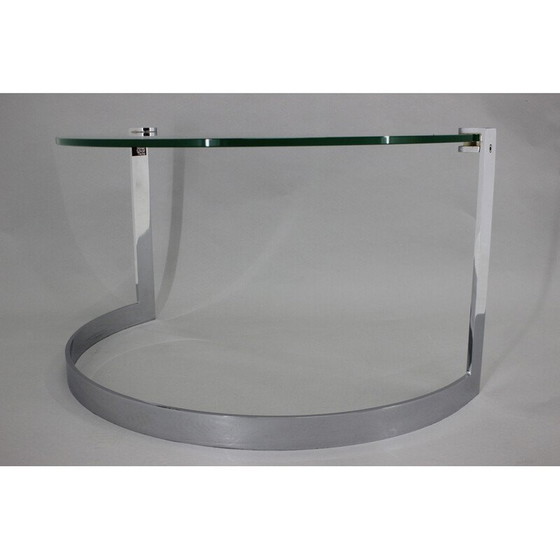 Image 1 of Vintage steel and glass coffee table by Friedrich Moller for Ronald Schmitt Tische, 1980s