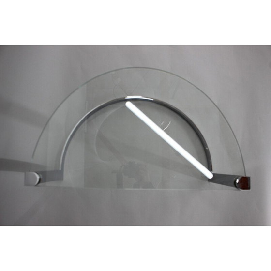 Image 1 of Vintage steel and glass coffee table by Friedrich Moller for Ronald Schmitt Tische, 1980s