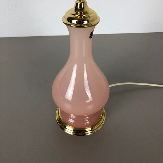 Image 1 of Lampada da tavolo e scrivania vintage in vetro di Murano opalino, nuova di zecca, Cenedese Vetri, anni '60