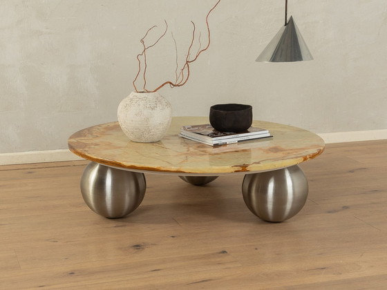 Image 1 of  Exclusive Onyx Marble Coffee Table, Ø 100 Cm 