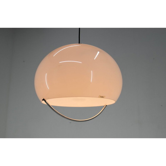 Image 1 of Vintage pendant lamp in white by Harvey Guzzini for Meblo, Italy 1970