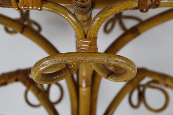 Image 1 of Bamboo & Rattan Coat Rack, 1960S