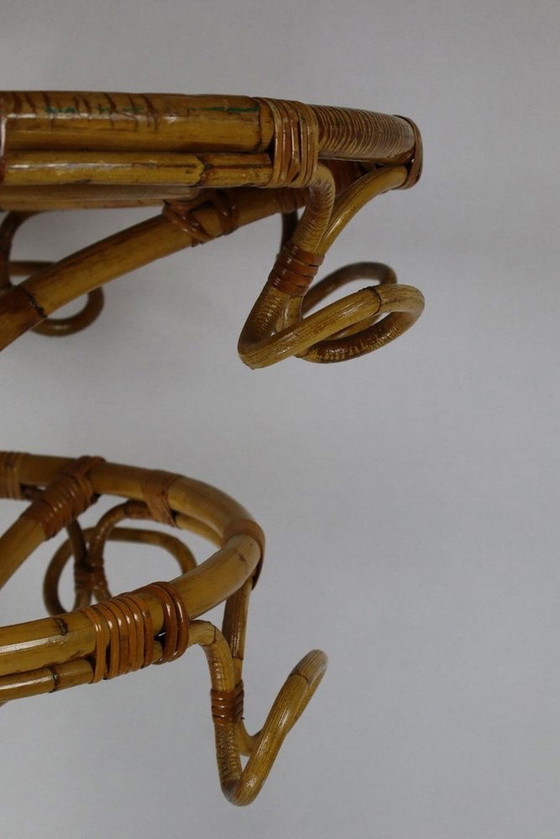 Image 1 of Bamboo & Rattan Coat Rack, 1960S