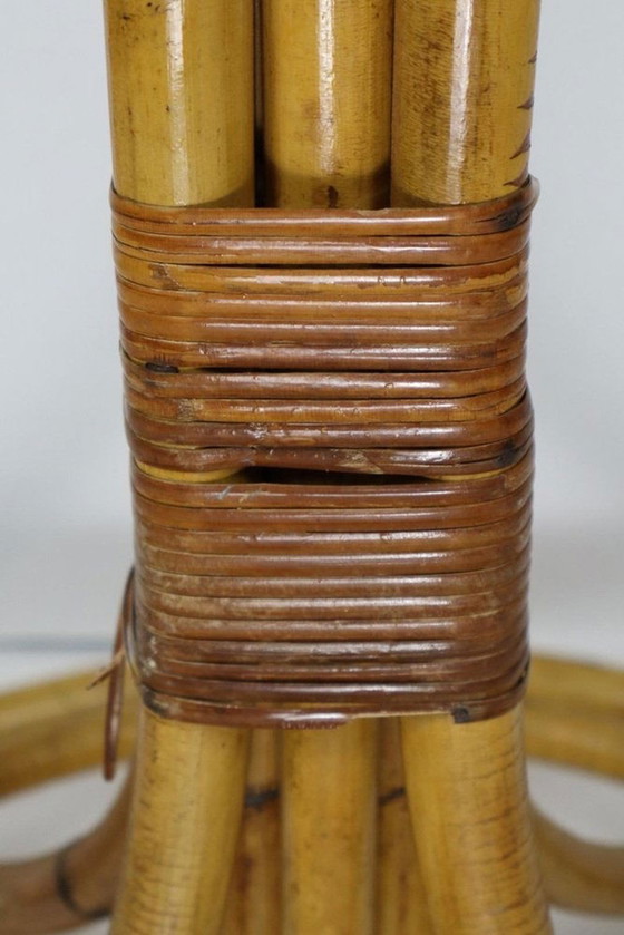 Image 1 of Bamboo & Rattan Coat Rack, 1960S