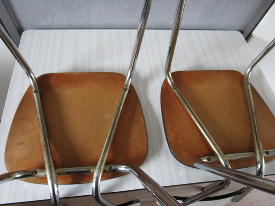 Image 1 of Formica Dining Table + 2 Chairs 1950s