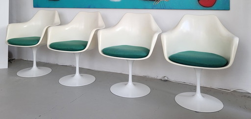 4X Knoll Tulip Arm Chairs by Eero Saarinen