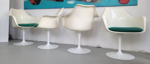 4X Knoll Tulip Arm Chairs by Eero Saarinen