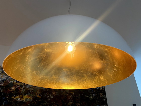 Image 1 of Large Dome Lamp With Inside Of Gold Leaf