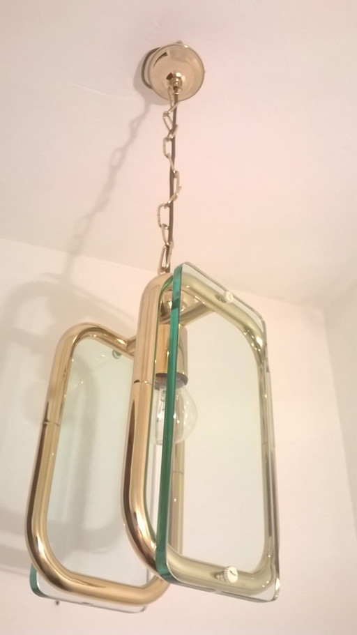 Italian glass hanging lamp - 1940s