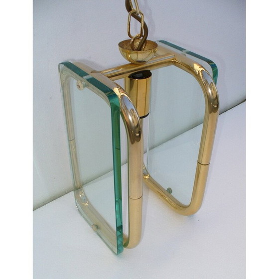 Image 1 of Lampada a sospensione in vetro italiano - anni '40