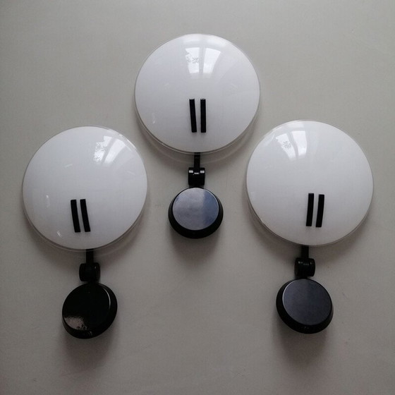 Image 1 of Set of 3 vintage sconces by Bruno Gecchelin for Oluce 1980s