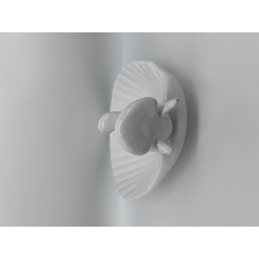 Tazza vintage a forma di uccello in bianco sposa, Italia 1970