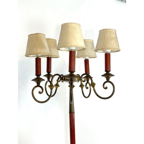 Image 1 of Lampada da terra vintage in ottone di Angelo Lelii per Arredoluce Monza, 1950