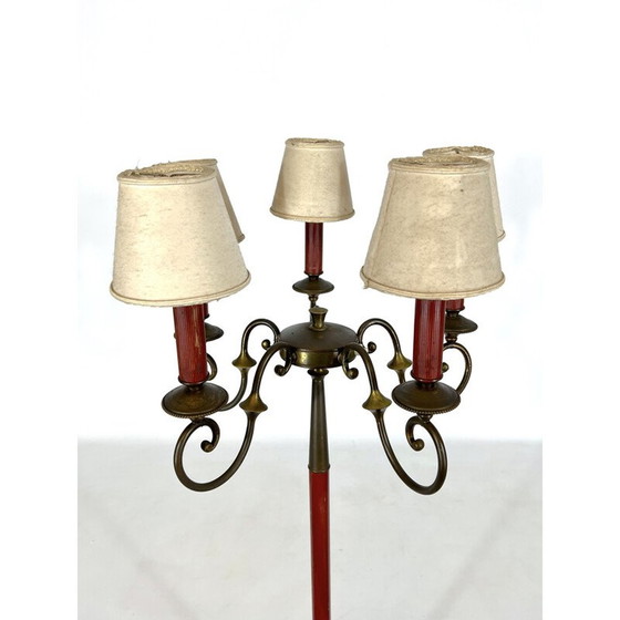 Image 1 of Lampada da terra vintage in ottone di Angelo Lelii per Arredoluce Monza, 1950